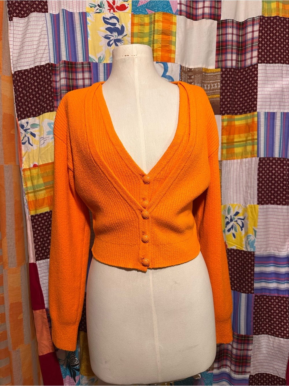 Derek Lam 10 Crosby orange cardigan